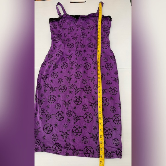 Switchblade Stiletto Pentagram Purple Wiggle Dress - - Picture 12 of 12